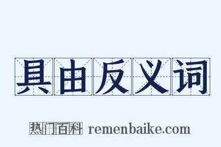 具由反义词是什么意思的图片